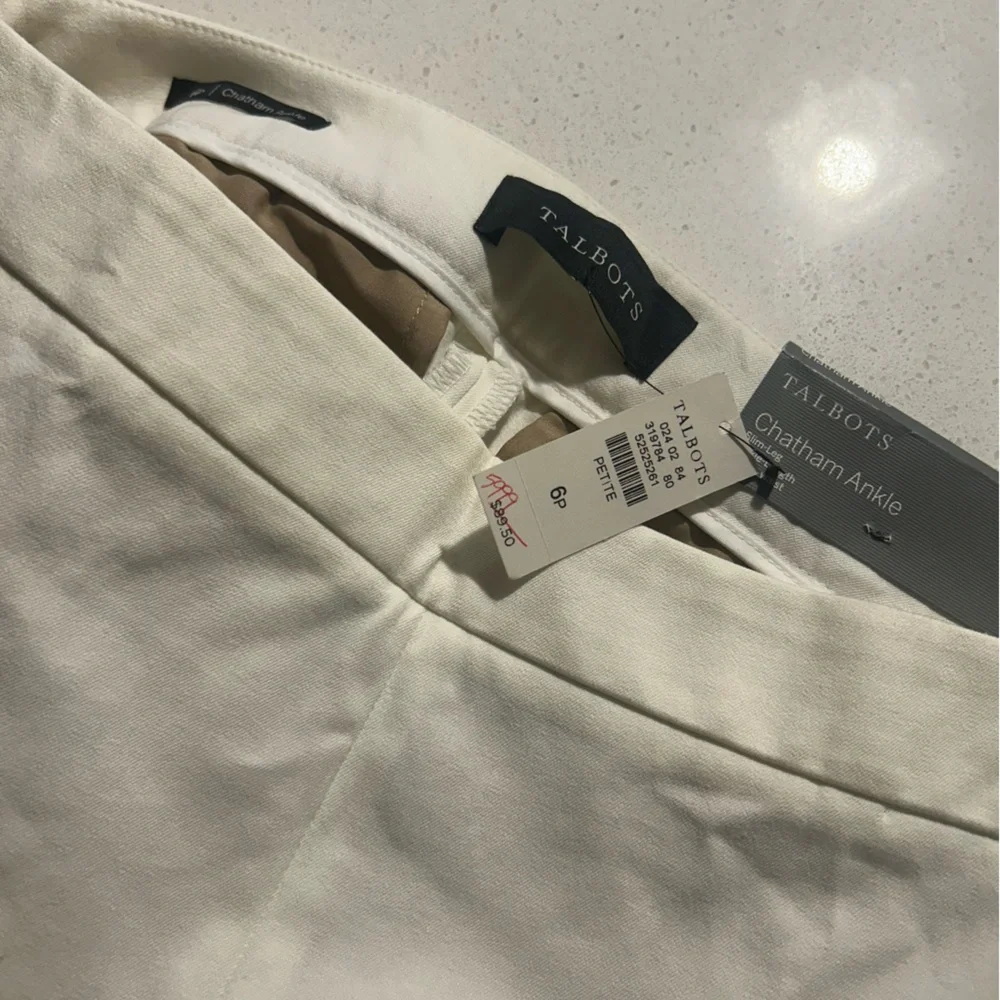 Talbots Chatham ankle pants white 6P - Picture 3 of 5